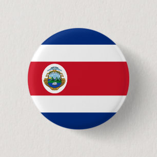 Bóton Redondo 2.54cm Bandeira da Costa Rica, Bandeira da Costa Rica