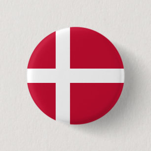 Bóton Redondo 2.54cm Bandeira da Dinamarca