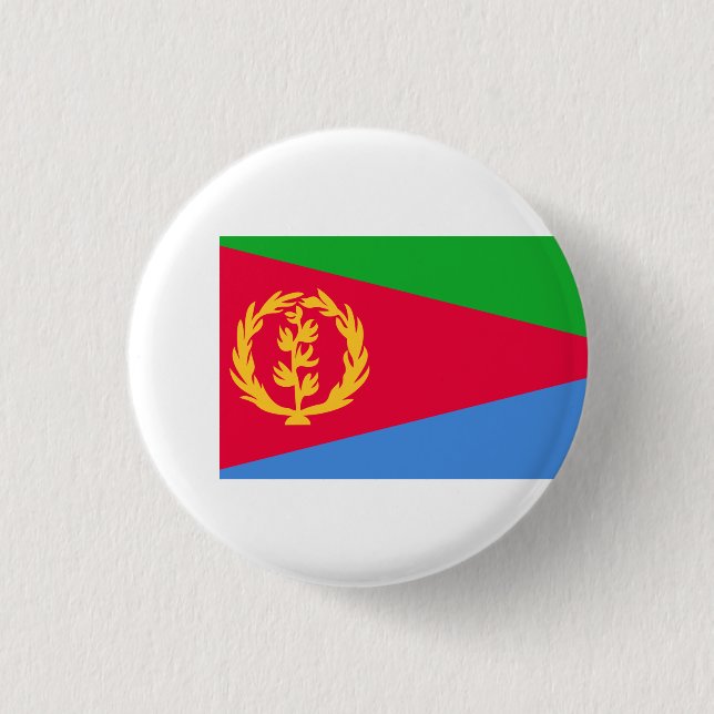 Bóton Redondo 2.54cm Bandeira da Eritreia, Bandeira da Eritreia (Frente)