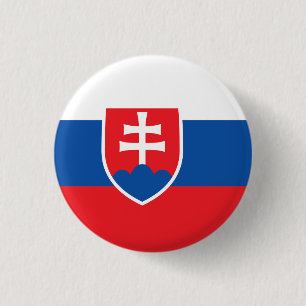 Bóton Redondo 2.54cm Bandeira da Eslováquia