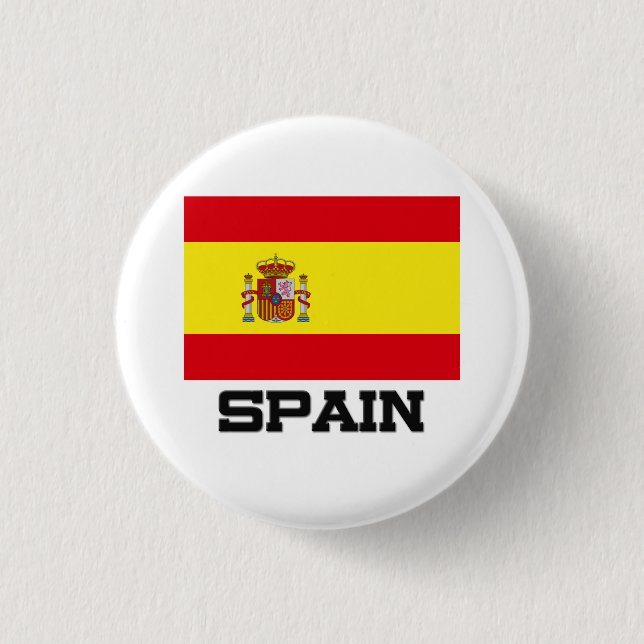 Bóton Redondo 2.54cm Bandeira da espanha (Frente)