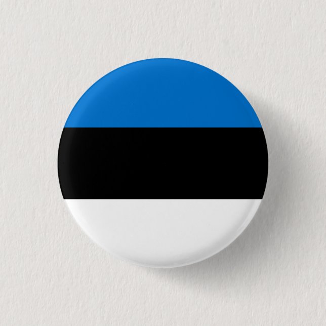 Bóton Redondo 2.54cm Bandeira da Estônia (Frente)