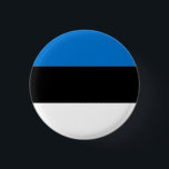 Bóton Redondo 2.54cm Bandeira da Estônia<br><div class="desc">Bandeira Patriótica da Estônia.</div>