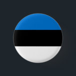 Bóton Redondo 2.54cm Bandeira da Estônia<br><div class="desc">Bandeira Patriótica da Estônia.</div>