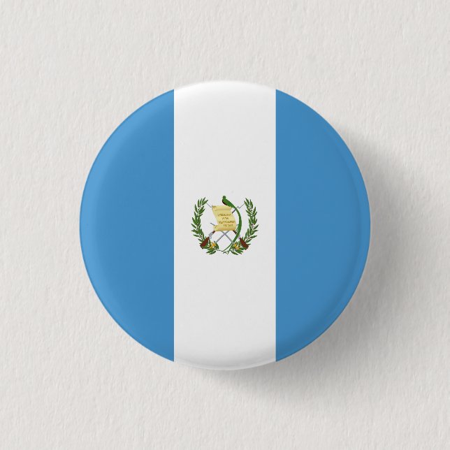 Bóton Redondo 2.54cm Bandeira da Guatemala (Frente)