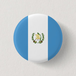 Bóton Redondo 2.54cm Bandeira da Guatemala, Bandeira da Guatemala