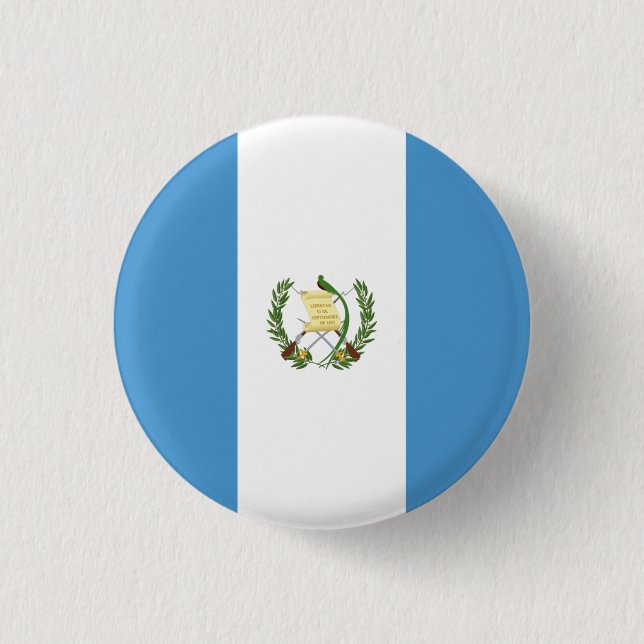 Bóton Redondo 2.54cm Bandeira da Guatemala, Bandeira da Guatemala (Frente)