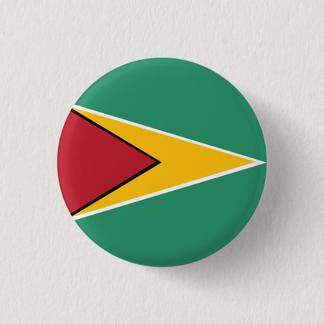 Bóton Redondo 2.54cm Bandeira da Guiana (Frente)