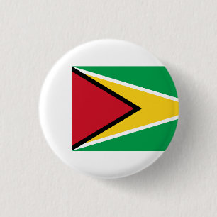 Bóton Redondo 2.54cm Bandeira da Guiana, Bandeira da Guiana