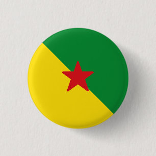Bóton Redondo 2.54cm Bandeira da Guiana Francesa