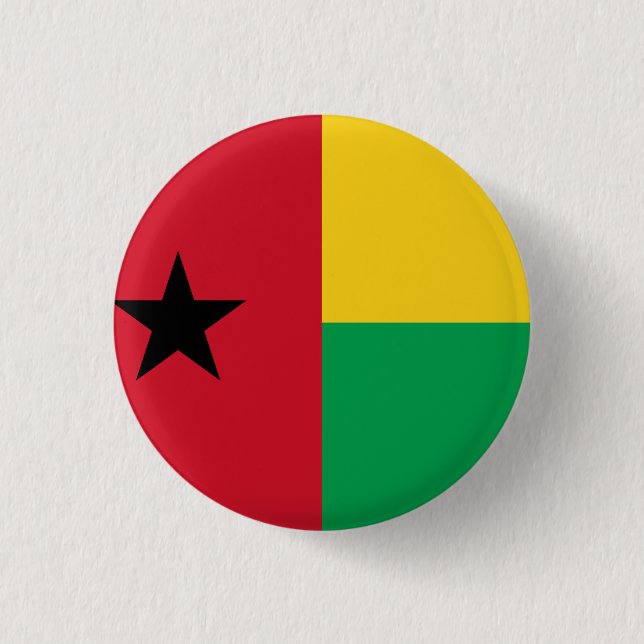 Bóton Redondo 2.54cm Bandeira da Guiné-Bissau (Frente)
