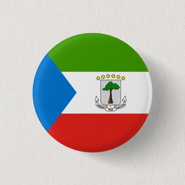 Bóton Redondo 2.54cm Bandeira da Guiné Equatorial (Frente)