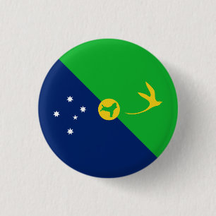 Bóton Redondo 2.54cm Bandeira da Ilha do Natal