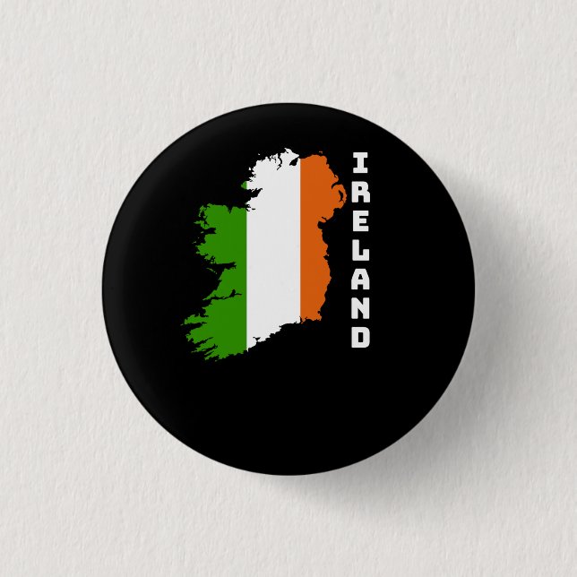 Bóton Redondo 2.54cm Bandeira da Irlanda (Frente)