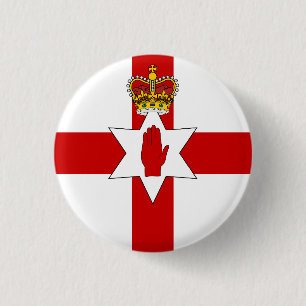 Bóton Redondo 2.54cm Bandeira da Irlanda do Norte