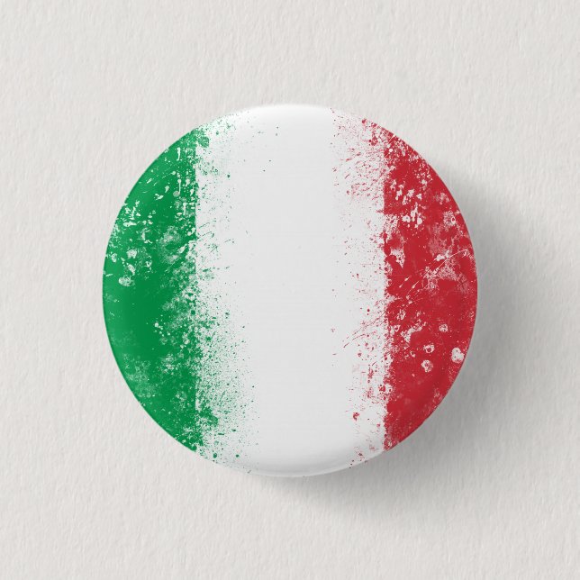 Bóton Redondo 2.54cm Bandeira da Itália (Frente)