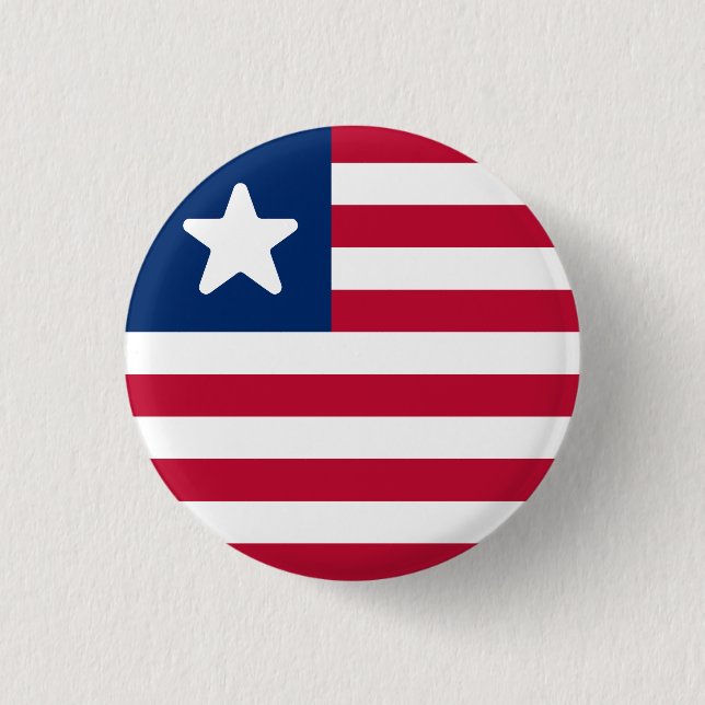 Bóton Redondo 2.54cm Bandeira da Libéria (Frente)