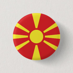 Bóton Redondo 2.54cm Bandeira da Macedônia, Bandeira da Macedônia do No