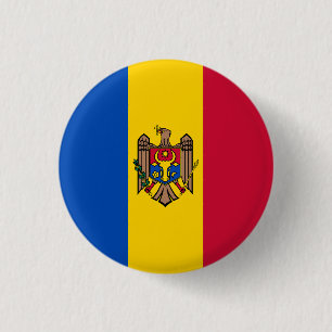 Bóton Redondo 2.54cm Bandeira da Moldávia