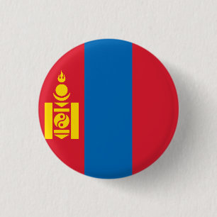 Bóton Redondo 2.54cm Bandeira da Mongólia