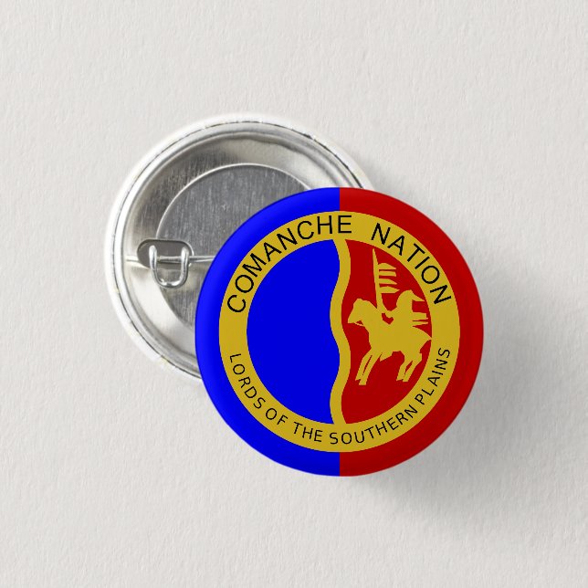 Bóton Redondo 2.54cm Bandeira da Nação Comanche (Frente & Verso)