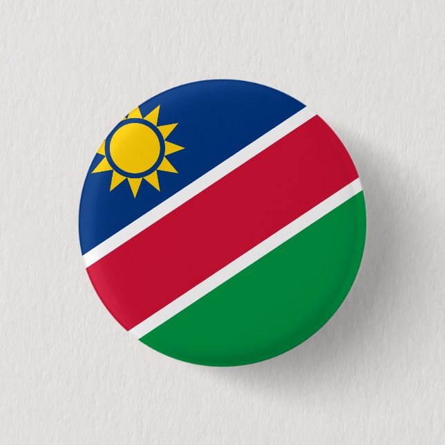 Bóton Redondo 2.54cm Bandeira da Namíbia (Frente)