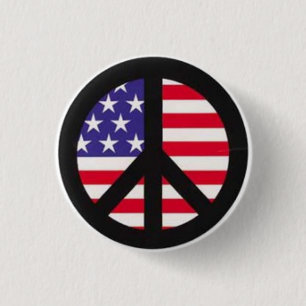 Bóton Redondo 2.54cm Bandeira da paz