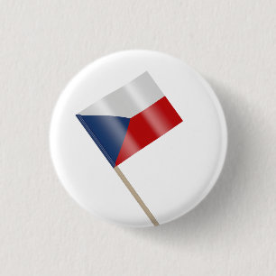 Bóton Redondo 2.54cm Bandeira da República Checa