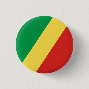 Bóton Redondo 2.54cm Bandeira da República do Congo