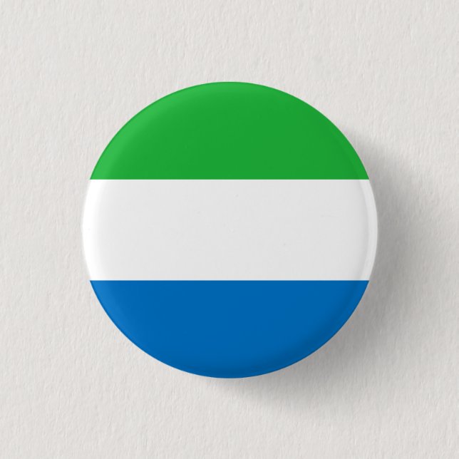 Bóton Redondo 2.54cm Bandeira da Serra Leoa (Frente)
