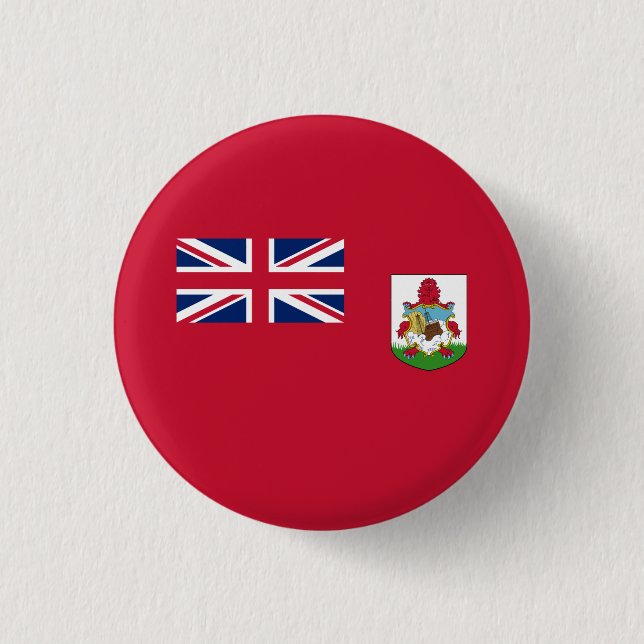 Bóton Redondo 2.54cm Bandeira das Bermudas Patriótica (Frente)