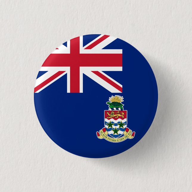 Bóton Redondo 2.54cm Bandeira das Ilhas Cayman (Frente)