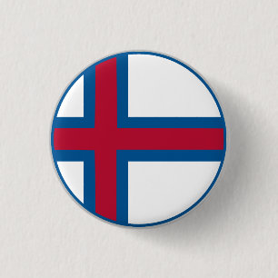 Bóton Redondo 2.54cm Bandeira das Ilhas Faroé