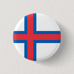 Bóton Redondo 2.54cm Bandeira das Ilhas Faroé