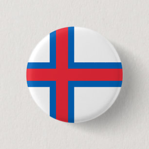 Bóton Redondo 2.54cm Bandeira das Ilhas Faroé
