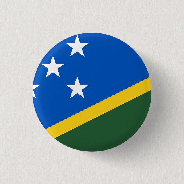 Bóton Redondo 2.54cm Bandeira das Ilhas Salomão (Frente)