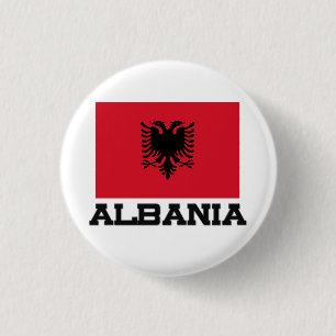 Bóton Redondo 2.54cm Bandeira de Albânia