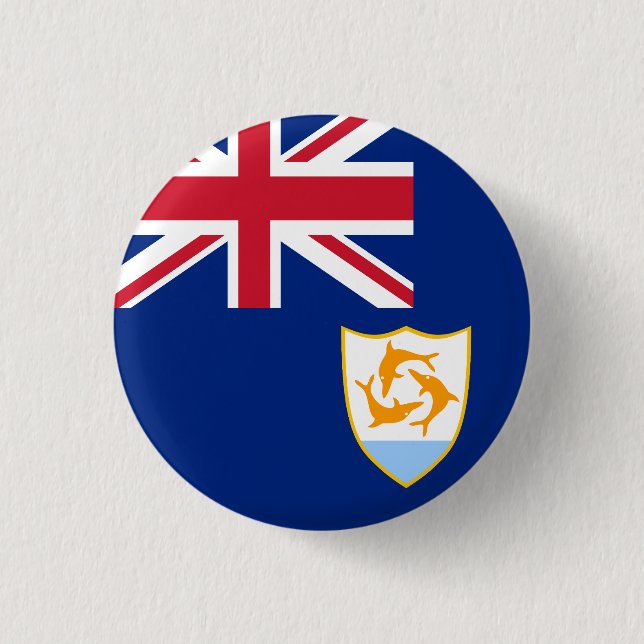 Bóton Redondo 2.54cm Bandeira de Anguilla (Frente)