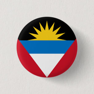 Bóton Redondo 2.54cm Bandeira de Antígua e Barbuda Patriótica