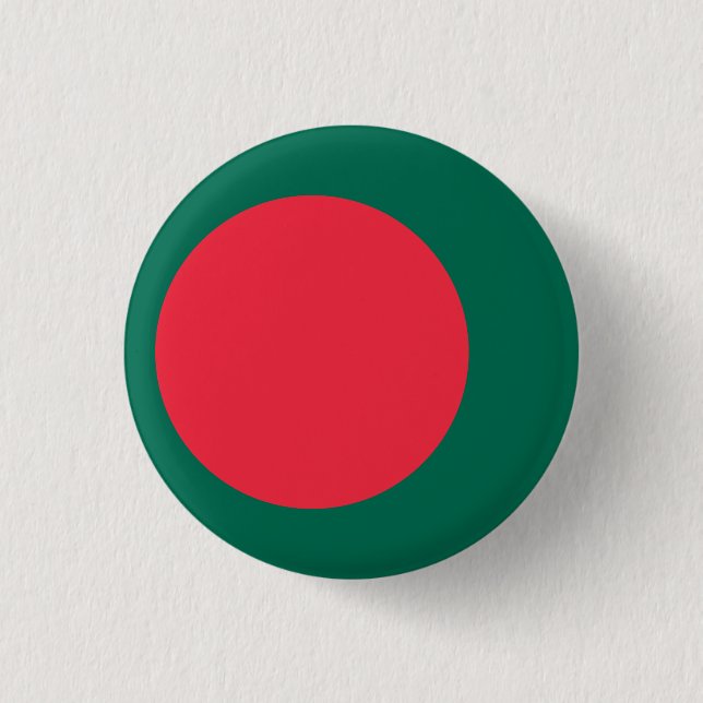 Bóton Redondo 2.54cm Bandeira de Bangladesh (Frente)