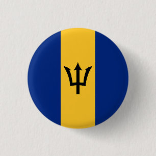 Bóton Redondo 2.54cm Bandeira de Barbados