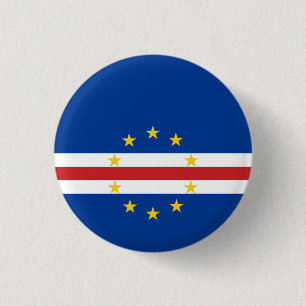 Bóton Redondo 2.54cm Bandeira de Cabo Verde