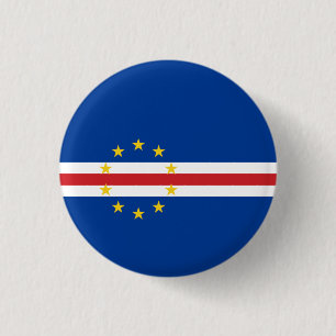 Bóton Redondo 2.54cm Bandeira de Cabo Verde