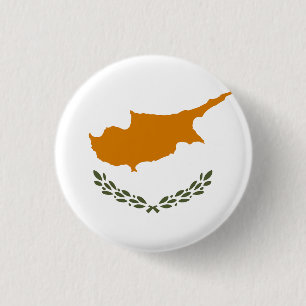 Bóton Redondo 2.54cm Bandeira de Chipre