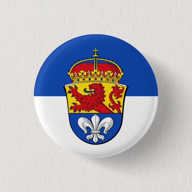 Bóton Redondo 2.54cm Bandeira de Darmstadt, Alemanha (Frente)