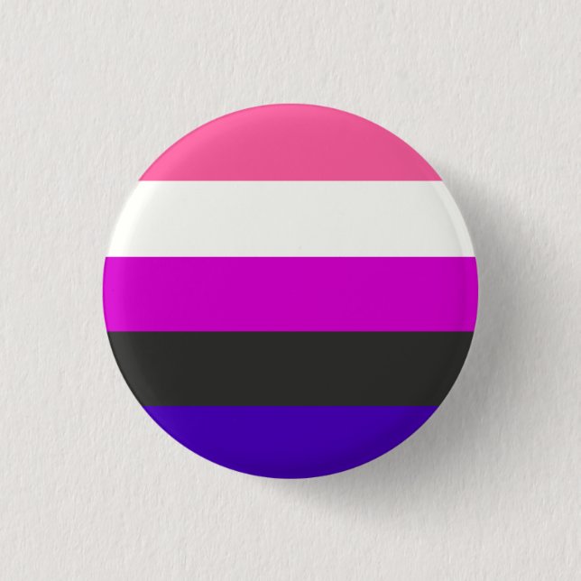 Bóton Redondo 2.54cm Bandeira de Genderfluid (Frente)