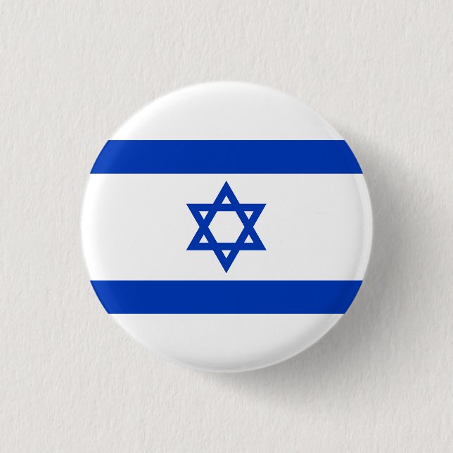 Bóton Redondo 2.54cm Bandeira de Israel (Frente)