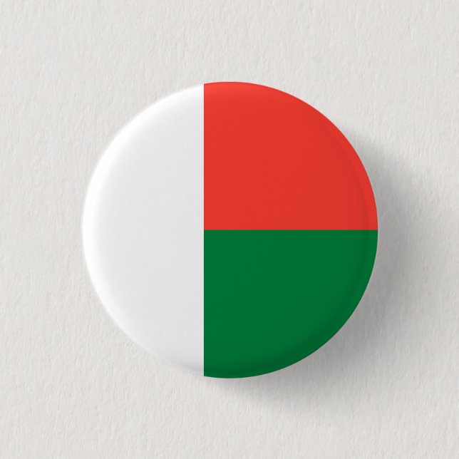 Bóton Redondo 2.54cm Bandeira de Madagáscar (Frente)