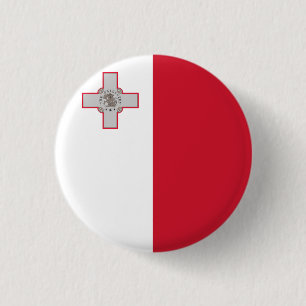 Bóton Redondo 2.54cm Bandeira de Malta