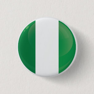Bóton Redondo 2.54cm Bandeira de Nigeria em Ícone Redondo
